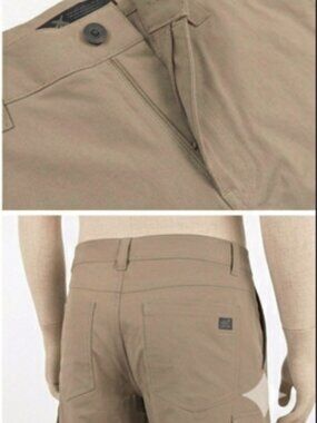 ZeroXposur Tan Tech Stretch Travel Cargo Shorts 32 EUC